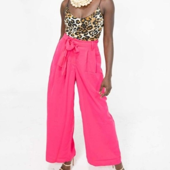 MODA ME COUTURE Pants - Pants FUCHSIA PANTS